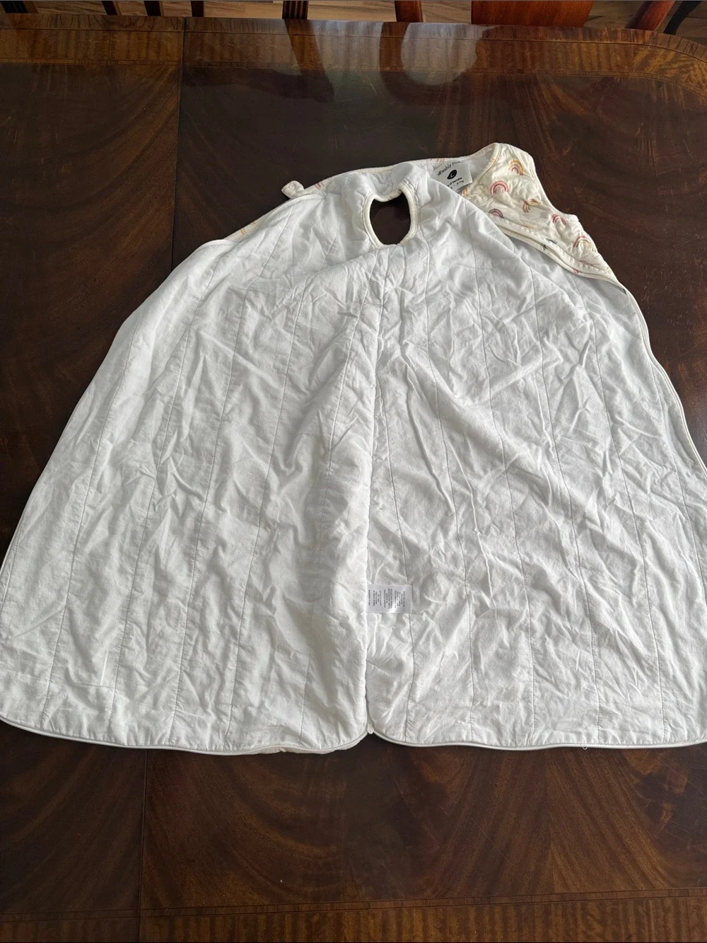 Freshly Picked White Sleep Sack with Rainbow Print 12 - 18 months
